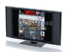 Τηλεόραση LCD με επίπεδη οθόνη 3d μοντέλο