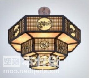 Large Chandelier Chinese Style 3d model