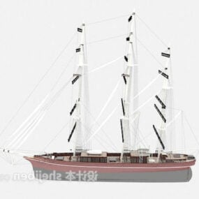 Stor sejlbåd 3d-model
