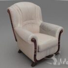Leather Seat Armchair Beige Leather