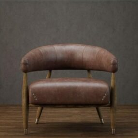 Leather Modern Single Chair 3d model
