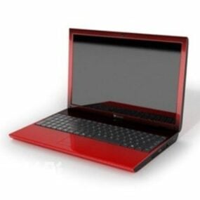 Rotes Lenovo Notebook 3D-Modell