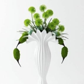 Blumentopf Wohnzimmer Dekoratives 3D-Modell