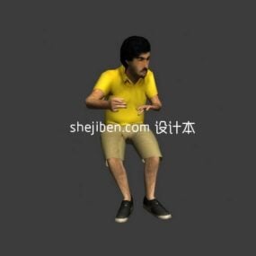 Young Male Character 3d model