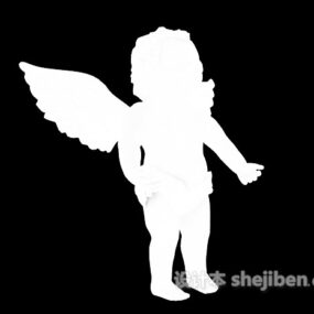 3d модель скульптури маленького ангелика