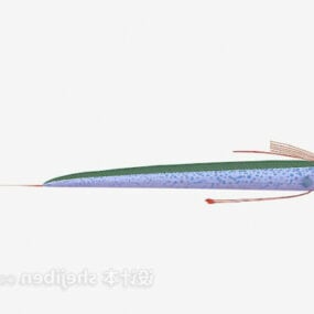 Model 3d Ikan Panjang Laut
