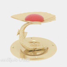 연꽃 접시 장식 식기 3d 모델