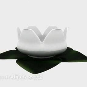 Model 3d Dekoratif Porselen Lotus