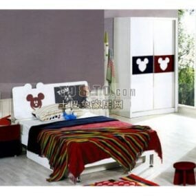 Muebles de cama boutique europea americana modelo 3d