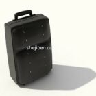 Luggage Suitcase Black Leather