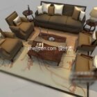 Luxury Chinese sofa combination 3d model .