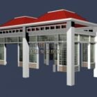 Luxusní 3D model pavilonu ke stažení.