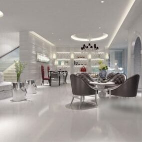 Luxury White Store 3d model