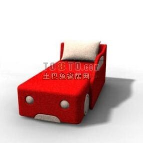 गर्म रंग का आधुनिक चीनी सोफा अनुभागीय शैली 3डी मॉडल