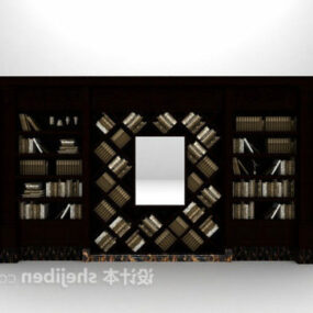Librería de caoba modelo 3d