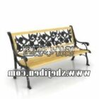 Material de madera de metal de asiento al aire libre