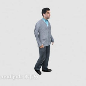 Mô hình 3d nhân vật người đàn ông mặc vest công sở