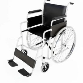 Black Wheelchair 3d model
