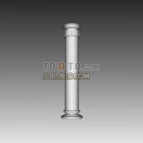 European Cylinder Construction Column 3d model