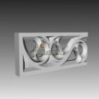Window Frame Carved Floral Style