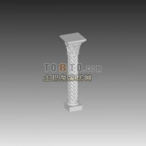 European Column Cylinder Stone Material 3d-modell