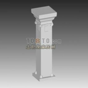 유럽 ​​광장 기둥 그리스 스타일 3d 모델