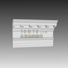 Plâtre d'angle de plafond pour composants de construction modèle 3D