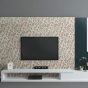 Απλό 3d ντουλάπι τοίχου τηλεόρασης