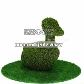 Green Potted Decoration 3d model