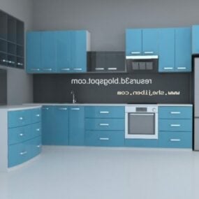 Mediterranean Kitchen Cabinet 3d model