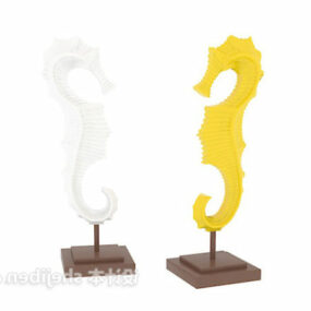 Seahorse Sculpture Table Ornament 3d model