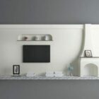Välimeren tyyliin varustettu TV-seinäkaappi