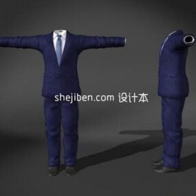 Uniforme d'affaires de vêtements pour hommes modèle 3D