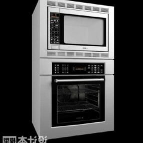 Kitchen Vintage Microwave 3d model