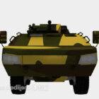 Sotilaallinen panssarivaunu 3d-malli.