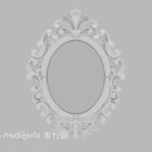 Snidad oval spegel