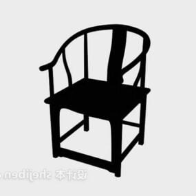 Krzesło wiejskie z drewna jesionowego Model 3D