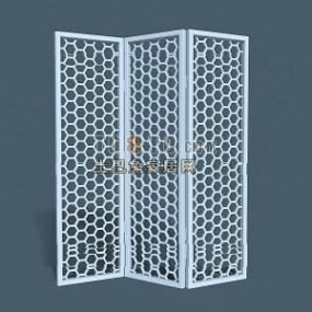 Modernes Whiten Chinese Partition 3D-Modell