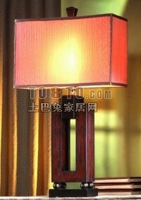 Moderne kinesisk bordlampe 3d-modell