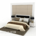 Modèle 3D de lit IKEA moderne.