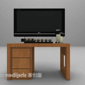 Modern Minimalist Wood Tv Cabinet 3d model