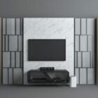 Fond de marbre de mur de télévision moderne