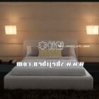 Modern Hotel Bed With Table Lamp
