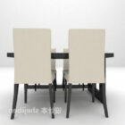 Black Dining Table 4 Chairs Set
