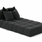 Modern black sofa 3d model .