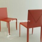 Modern casual dining chair 3d model .