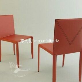 Moderní ležérní plastová jídelní židle 3D model