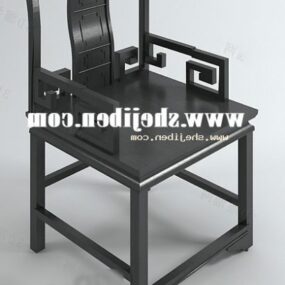 Modelo 3d de móveis chineses de cadeira de escultura moderna