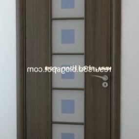 Old Wood Door With Frame 3d model