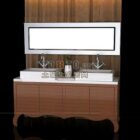 Modern Washbasin Cabinet With Mirror V1